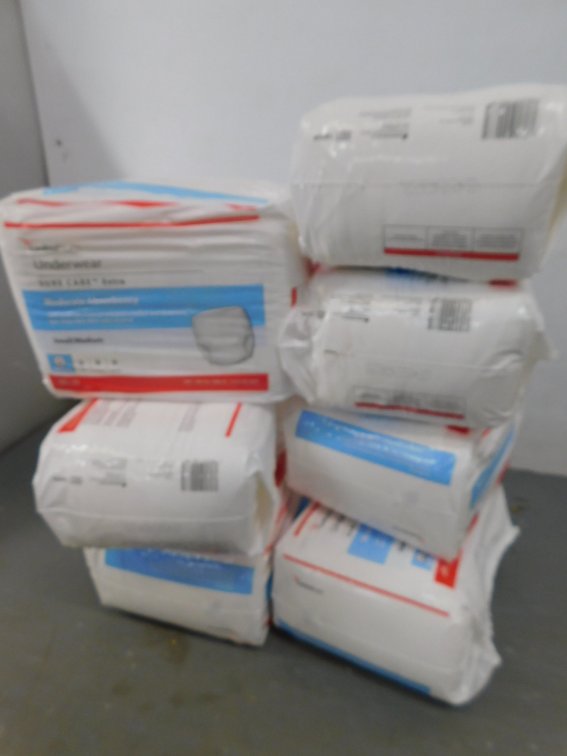 Seven Packs Of Underwear Moderate Absorbency Small/Medium