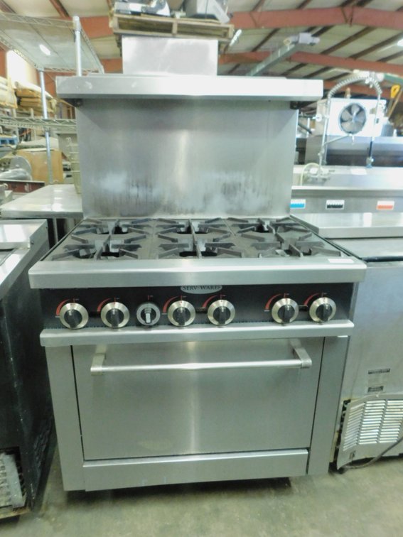 SERV-WARE 6 Burner N/G on Wheels 