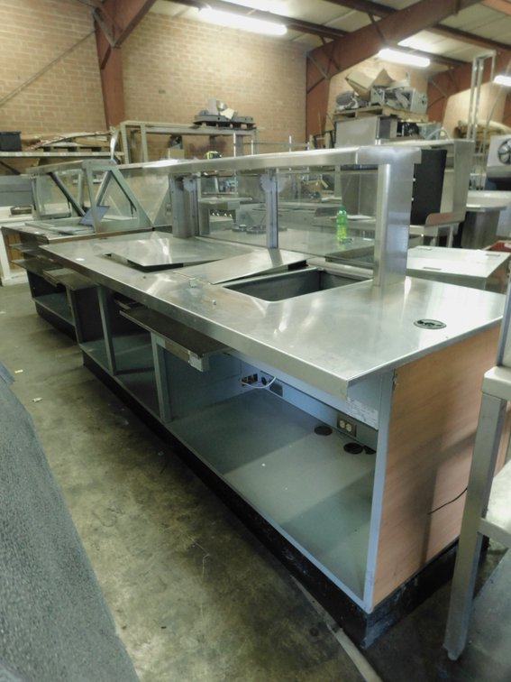 S/S Top Serving Counter w/Sneeze Guard