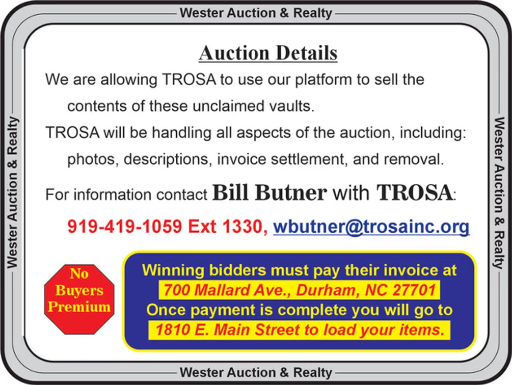 TROSA VAULT LIQUIDATION