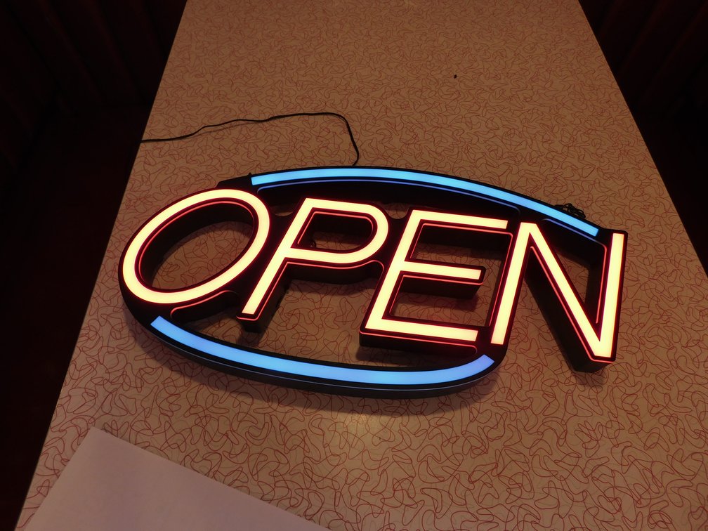 22" Lighted Open Sign