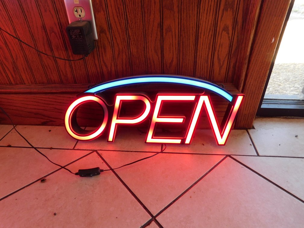 22" Lighted Open Sign