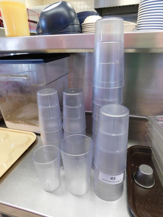 (22) Assorted Clear Tumblers