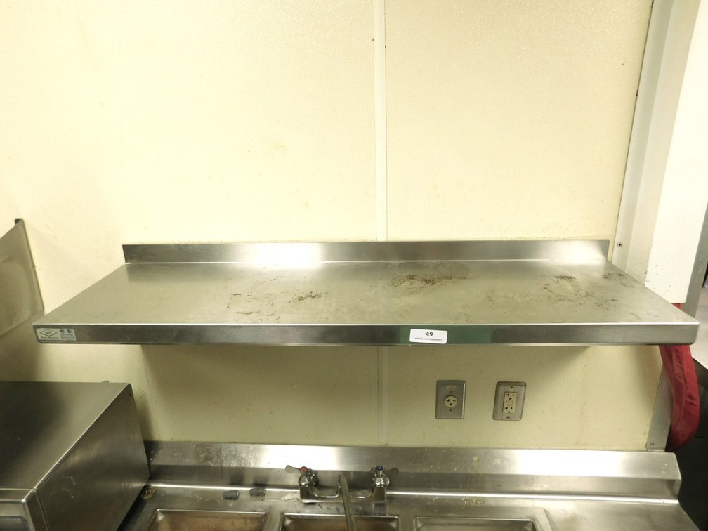 Stainless Steel Wall Shelf   14x48