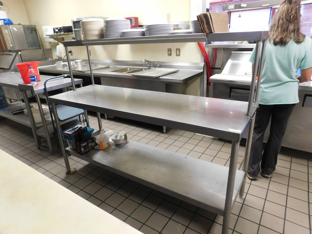 All Stainless Work Table w/Double Shelf