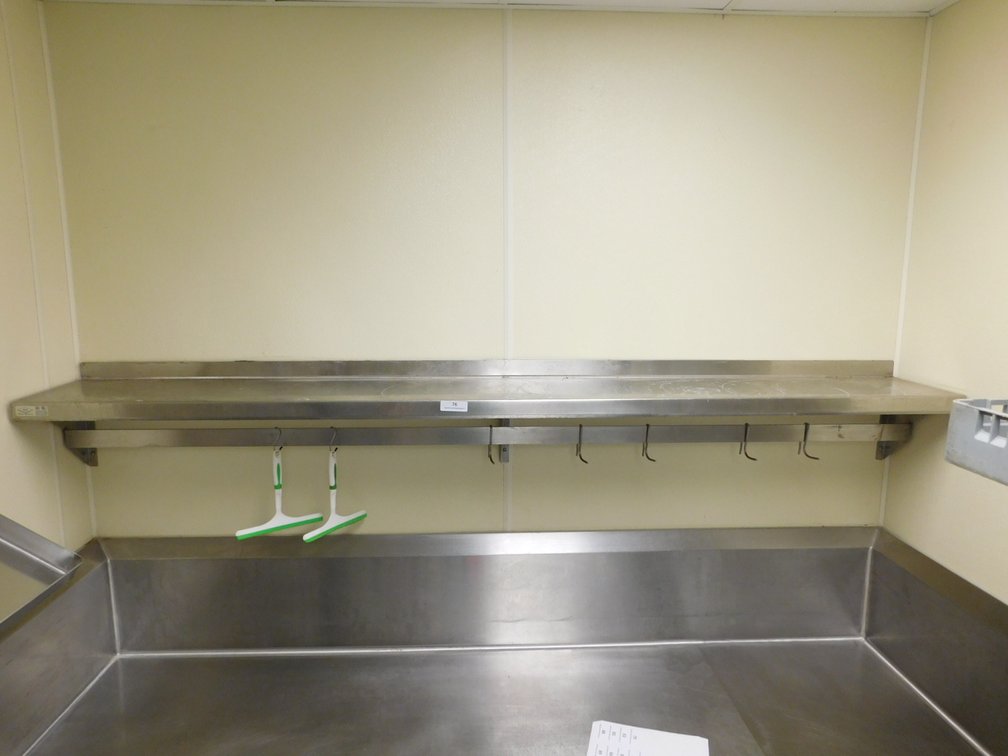 S/S Wall Shelf with Pot Rack   12x94