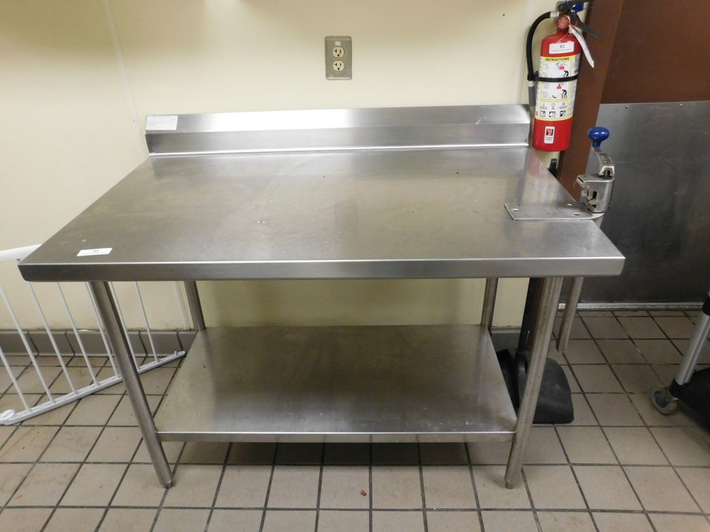 All Stainless Work Table with Can Opener