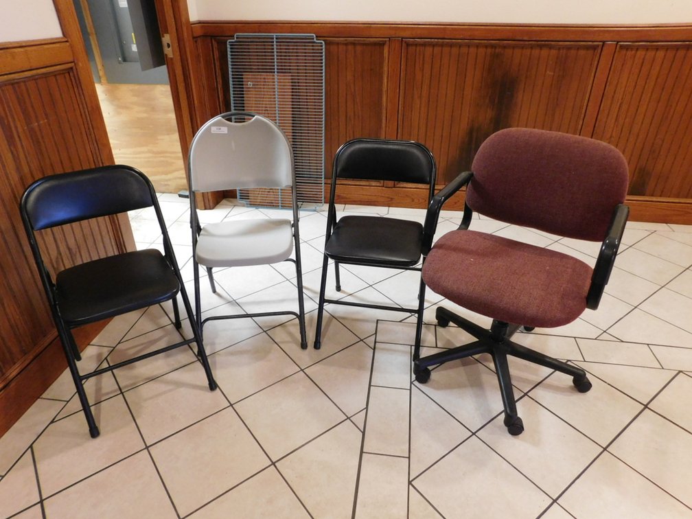 (3) Folding Chair (1) Office Chair
