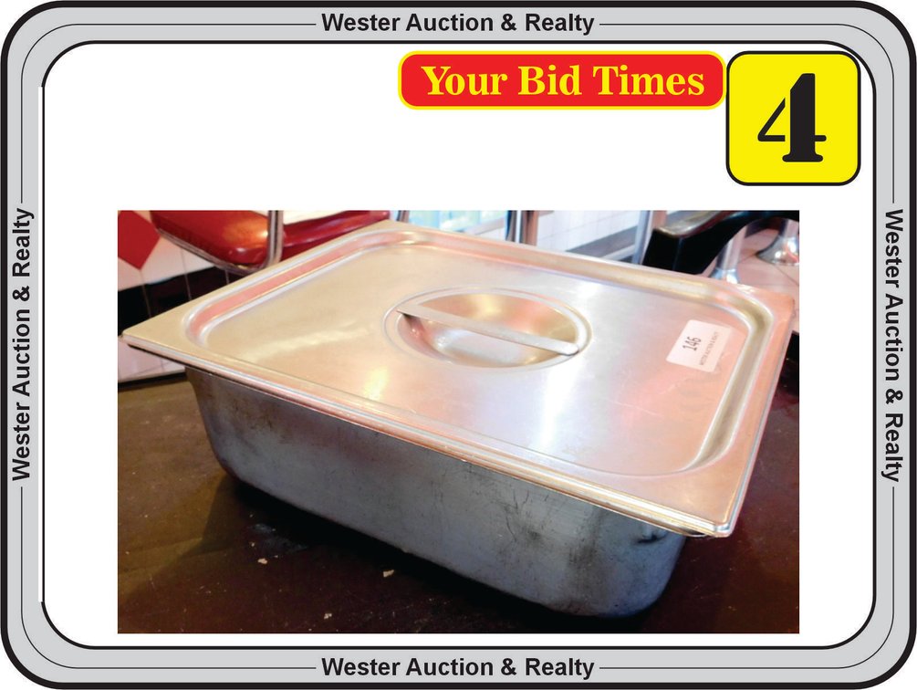 1/2 Hotel Pan 4" Deep with Lid