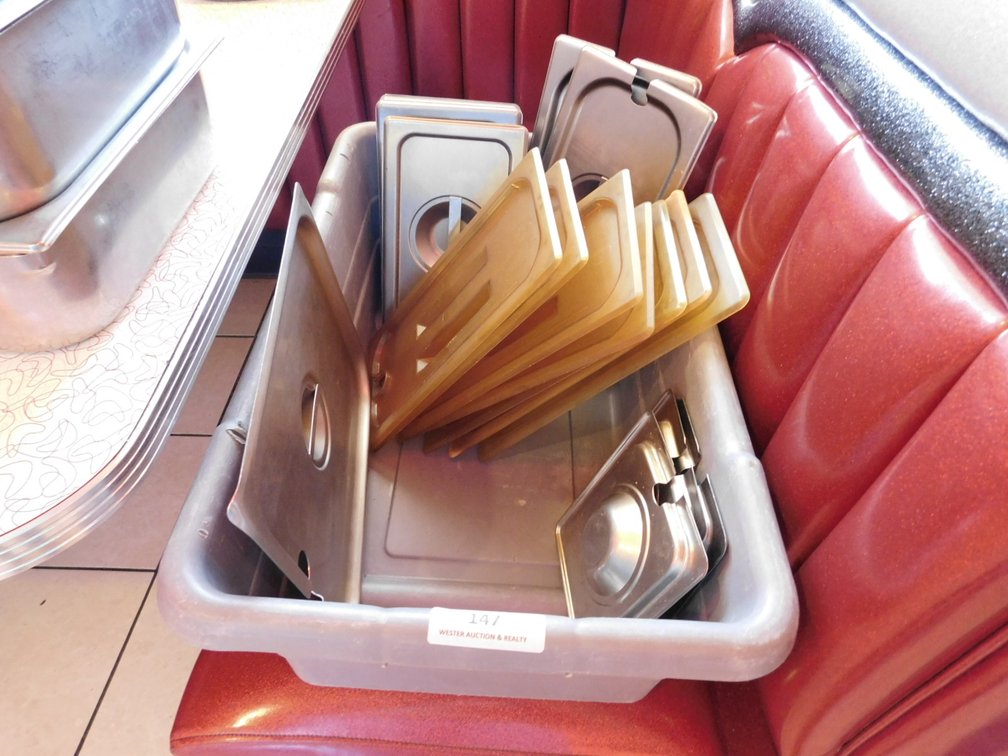 Bus Tub of Assorted Lids