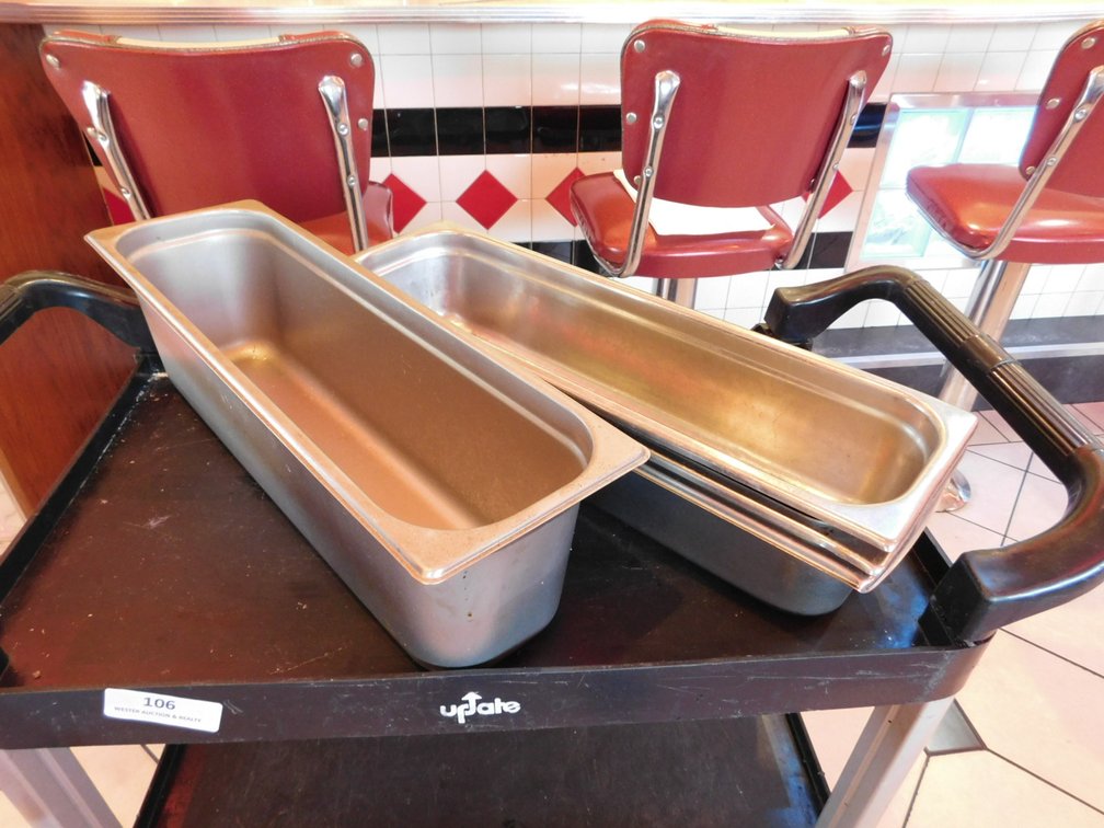 (4) Assorted Half Size Long Hotel Pans