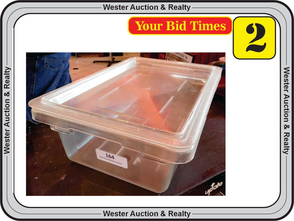 CAMBRO 3 Gallon Food Storage Container w/Lid