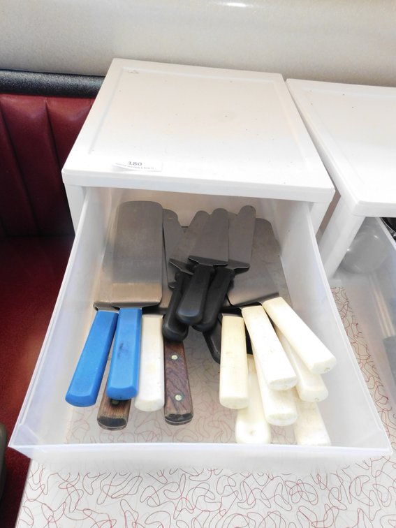 Storage Container with Spatulas and Servers