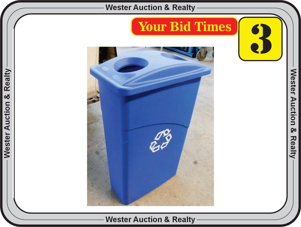 (NEW) RUBBERMAID Slim Line Recycling  Can