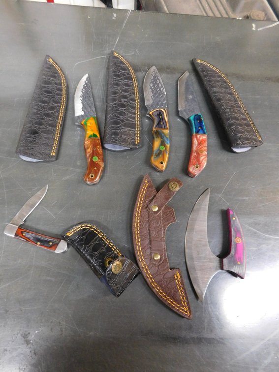 (5) Assorted Knives with Cases