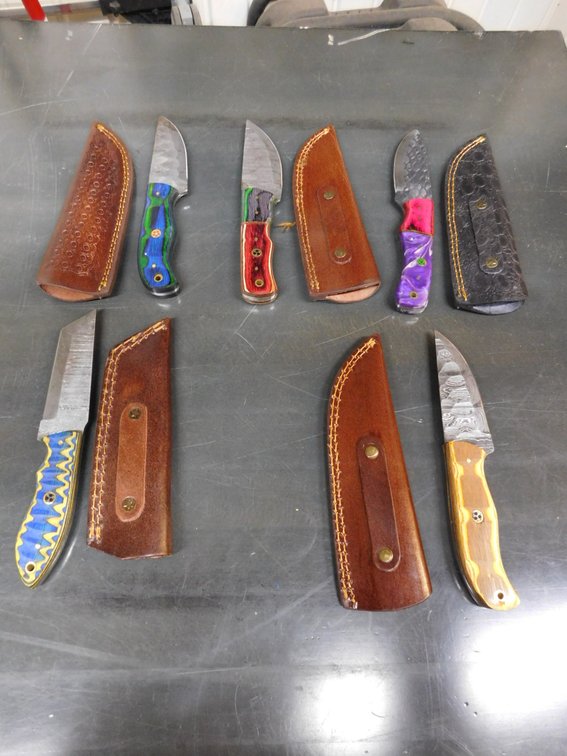 (5) Assorted Knives with Cases
