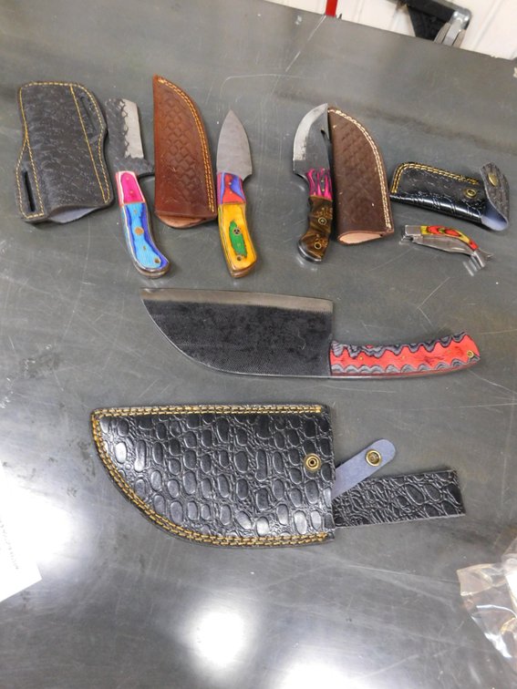 (5) Assorted Knives with Cases