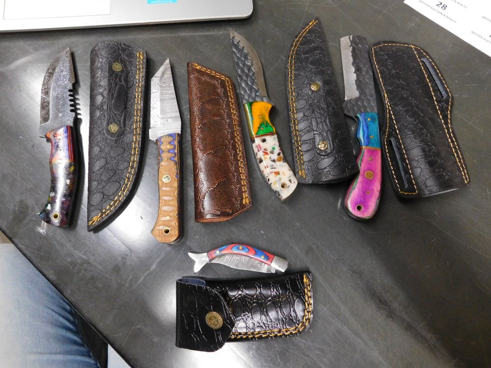 (5) Assorted Knives with Cases
