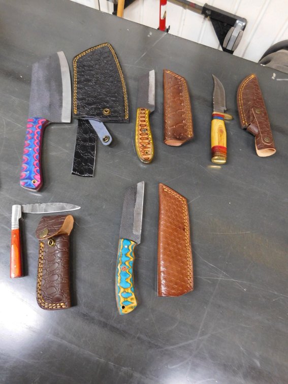 (5) Assorted Knives with Cases