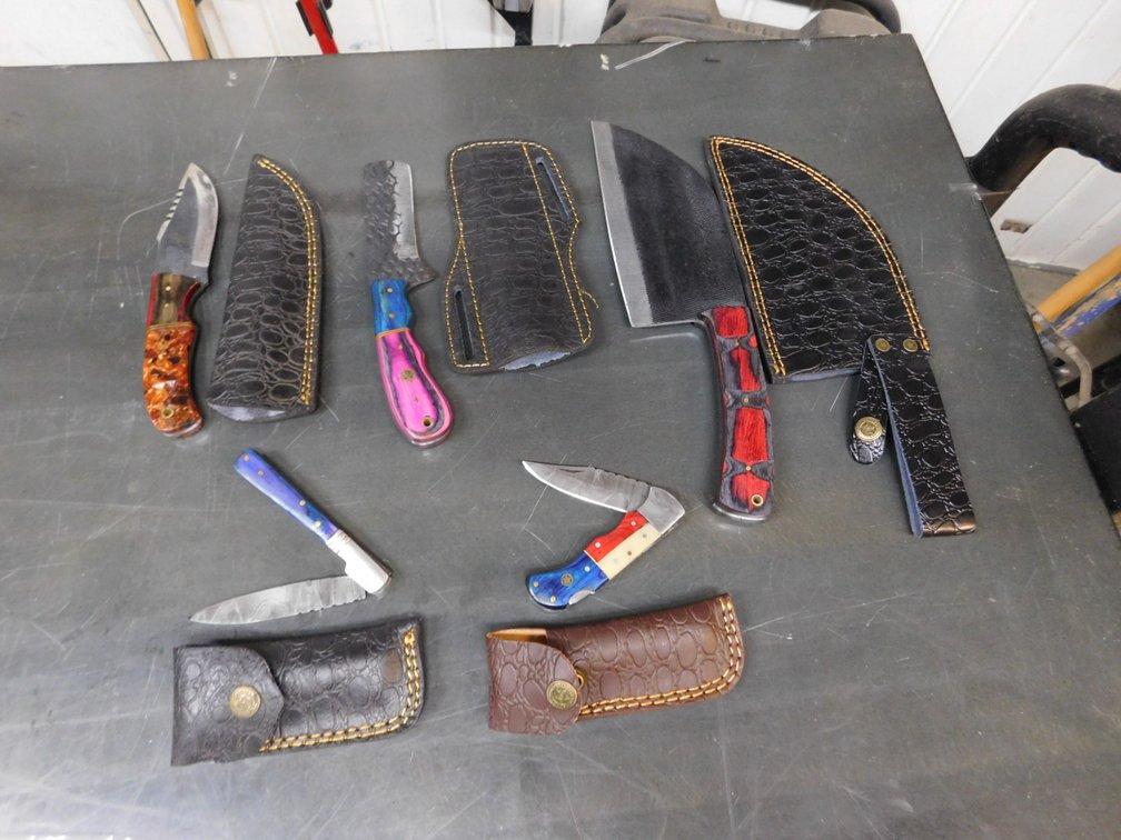 (5) Assorted Knives with Cases
