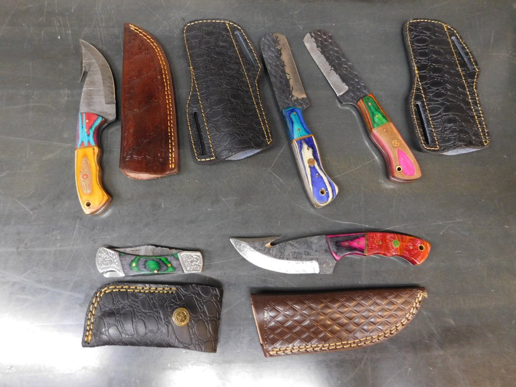 (5) Assorted Knives with Cases