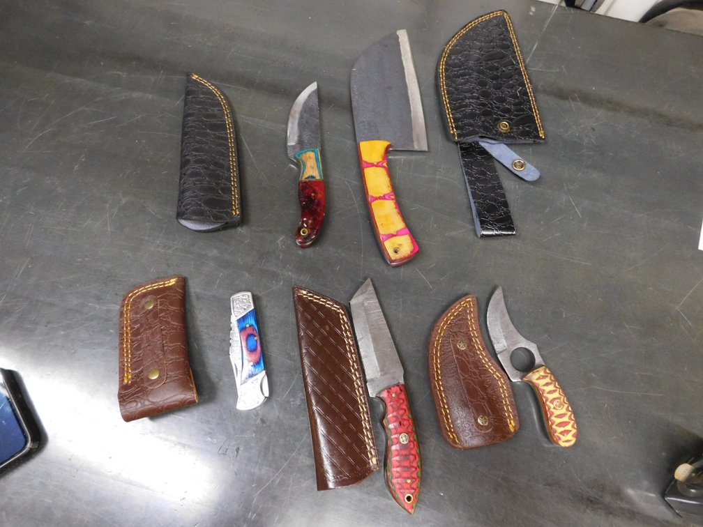 (5) Assorted Knives with Cases