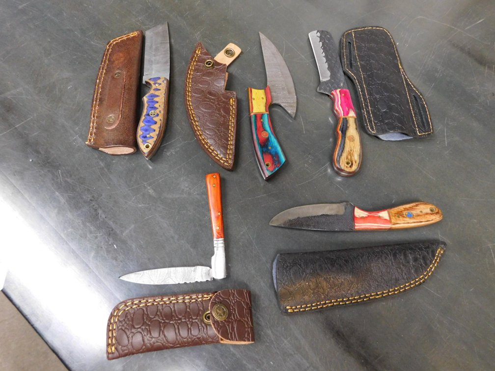 (5) Assorted Knives with Cases