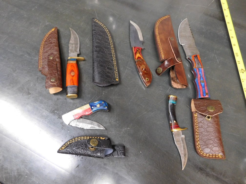 (5) Assorted Knives with Cases