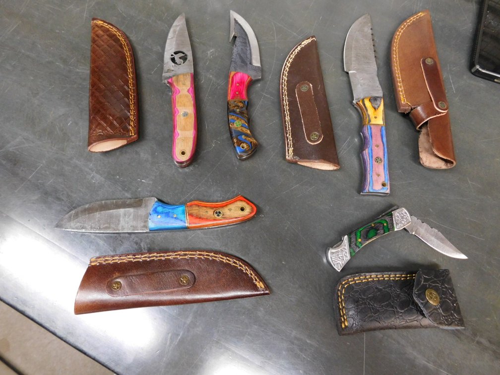 (5) Assorted Knives with Cases