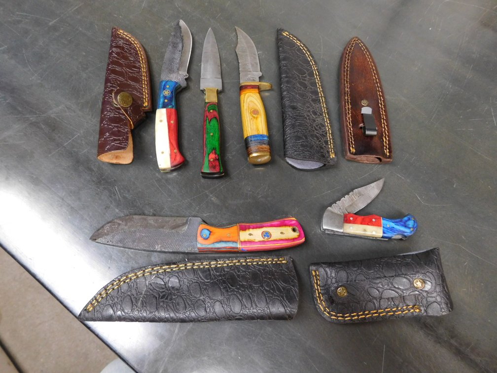 (5) Assorted Knives with Cases
