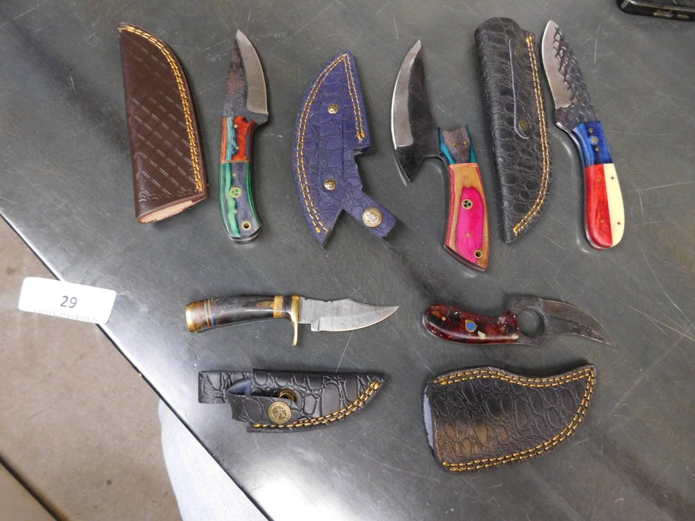(5) Assorted Knives with Cases