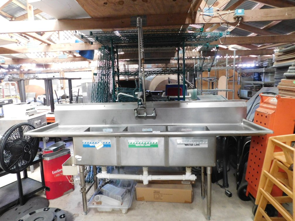 3 Compartment Sink -24" X 90"
