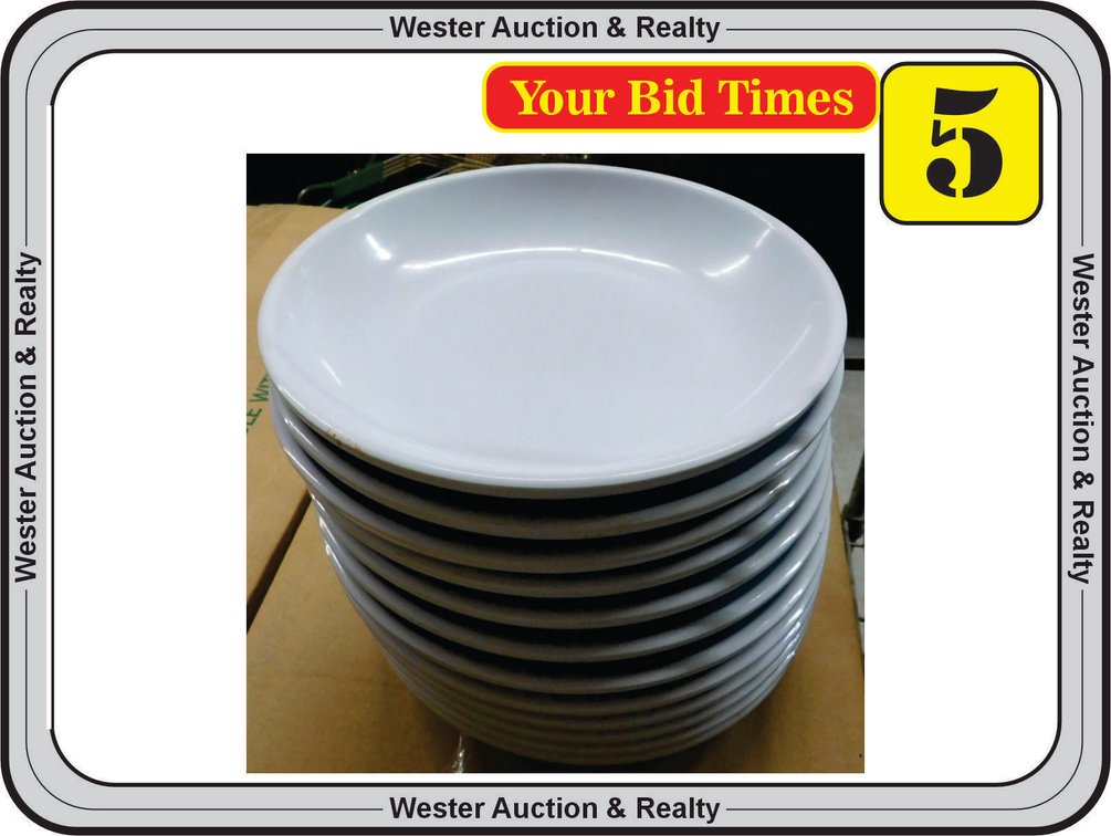 (1) Dozen 9" Round, Shallow Melamine Bowls