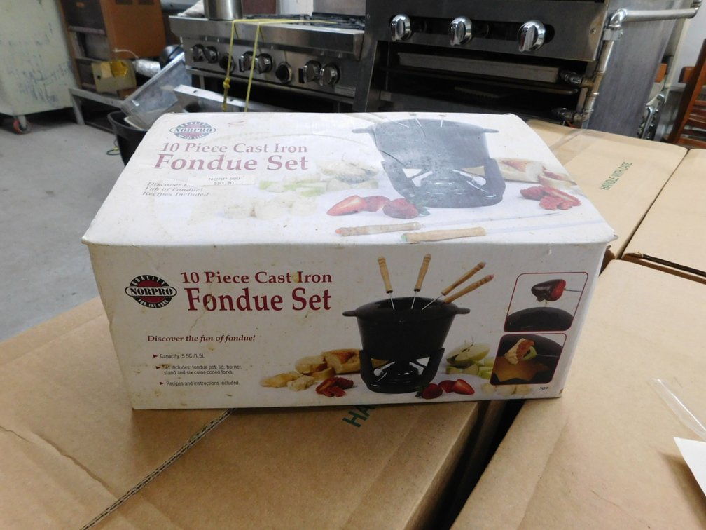 (10 Piece) Cast Iron Fondue Set