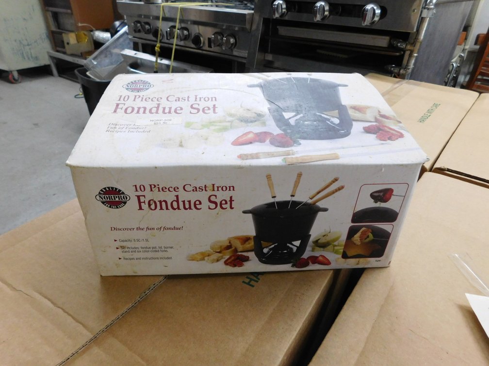(10 Piece) Cast Iron Fondue Set