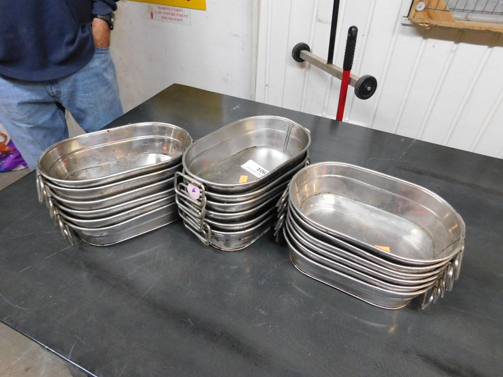 (18) Small Decorative Metal Bins