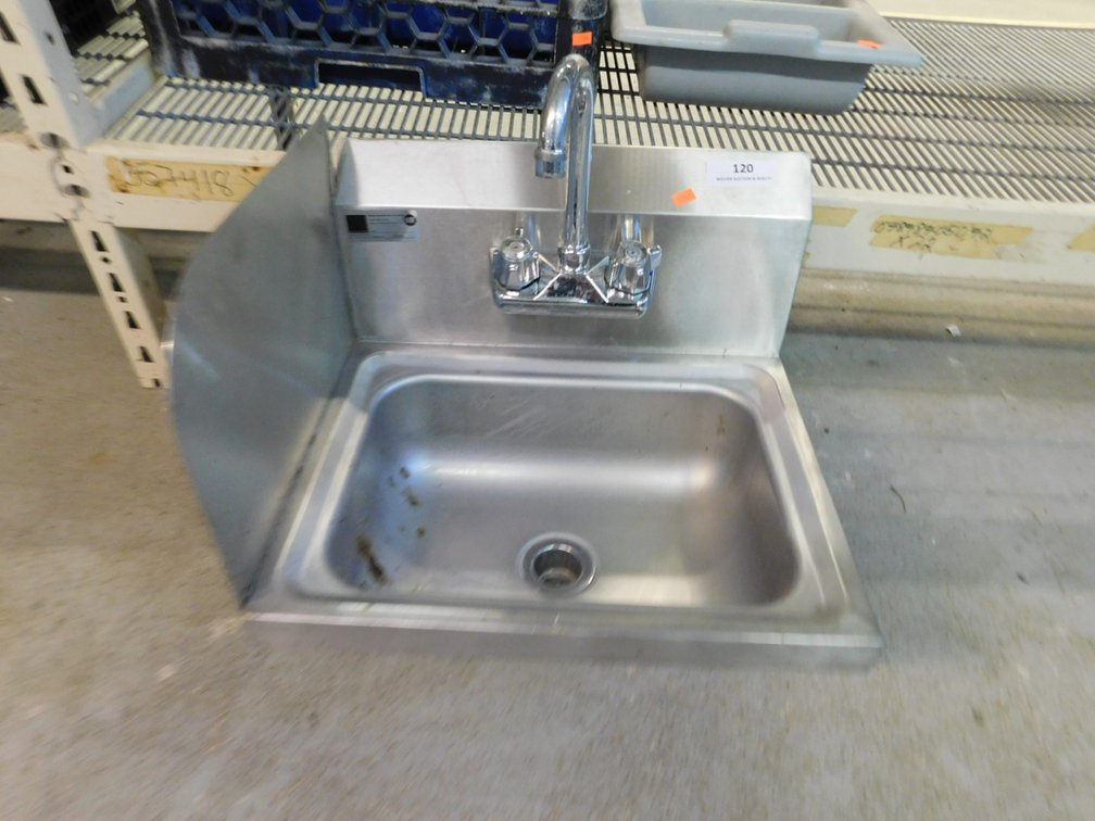 Hand Sink with Left Side Splash Guard