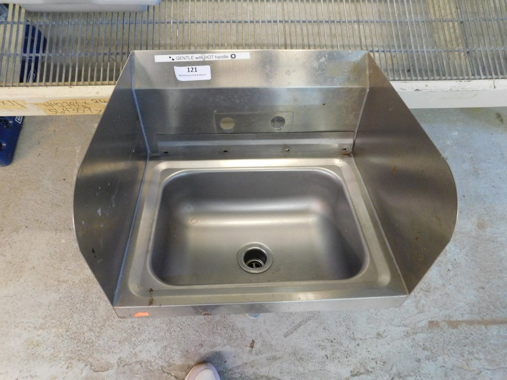 Hand Sink with Double Dplash Guard