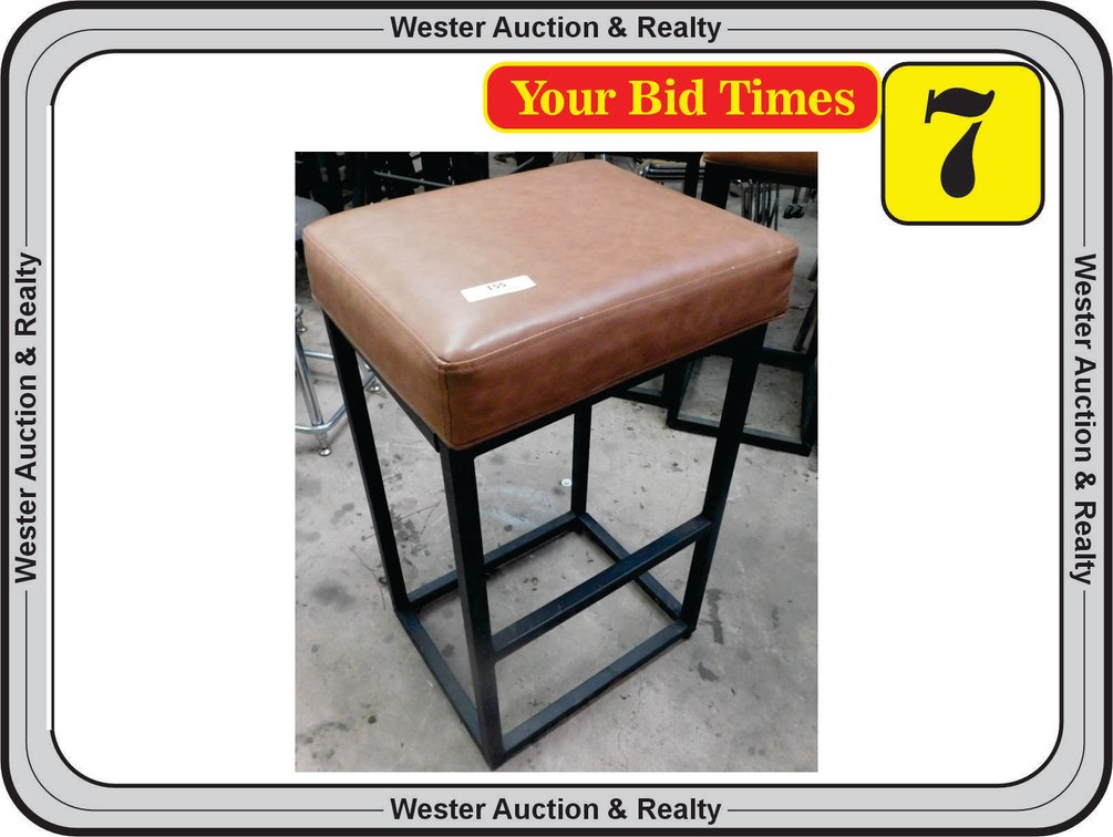 Metal Framed Coushioned Seat Bar Stool