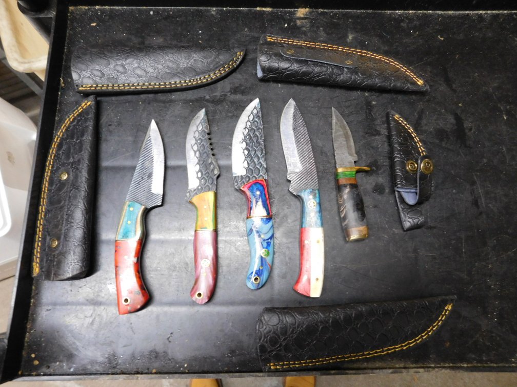 (5) Assorted Knives with Cases