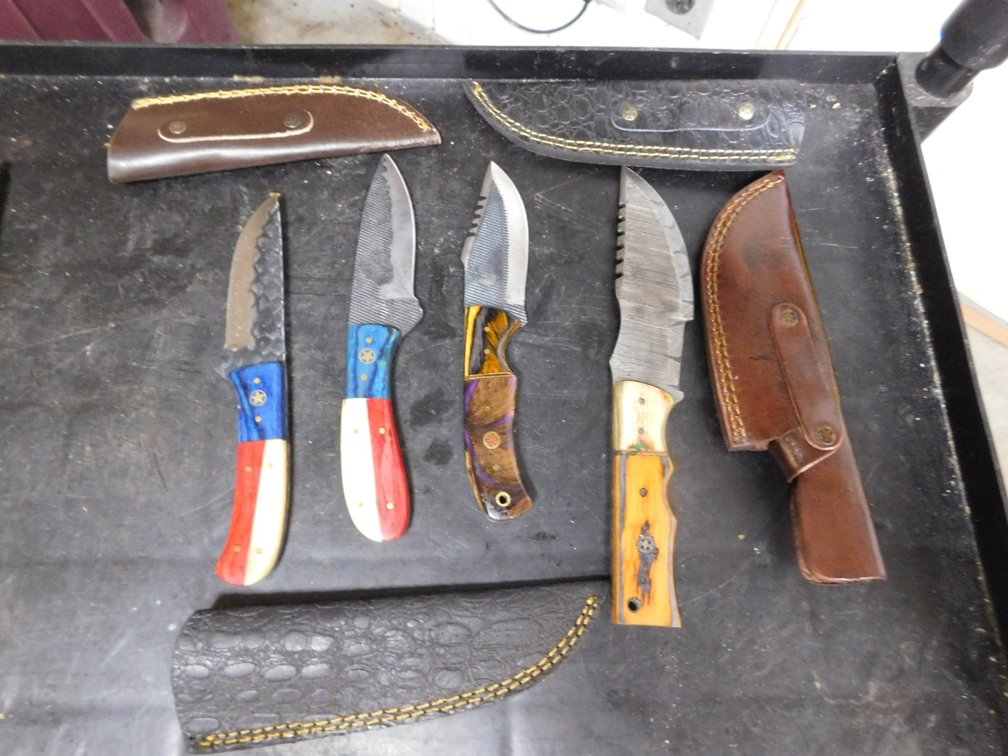 (4) Assorted Knives with Cases