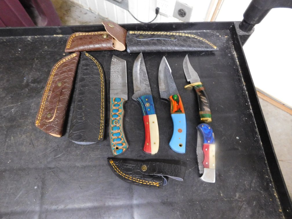 (5) Assorted Knives with Cases