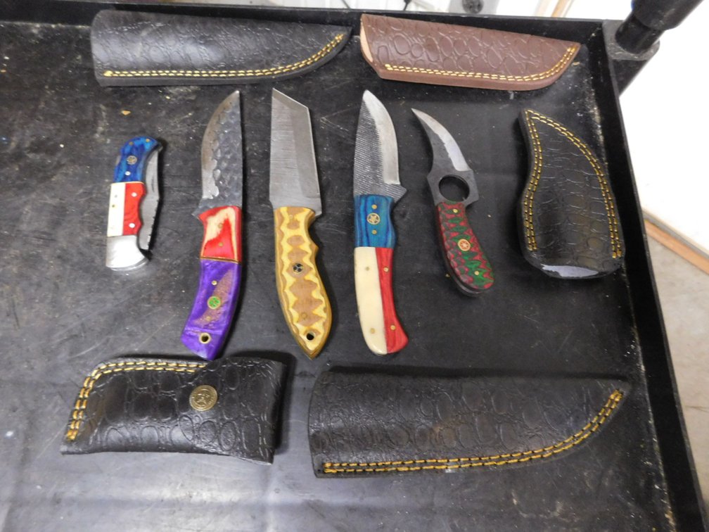 (5) Assorted Knives with Cases