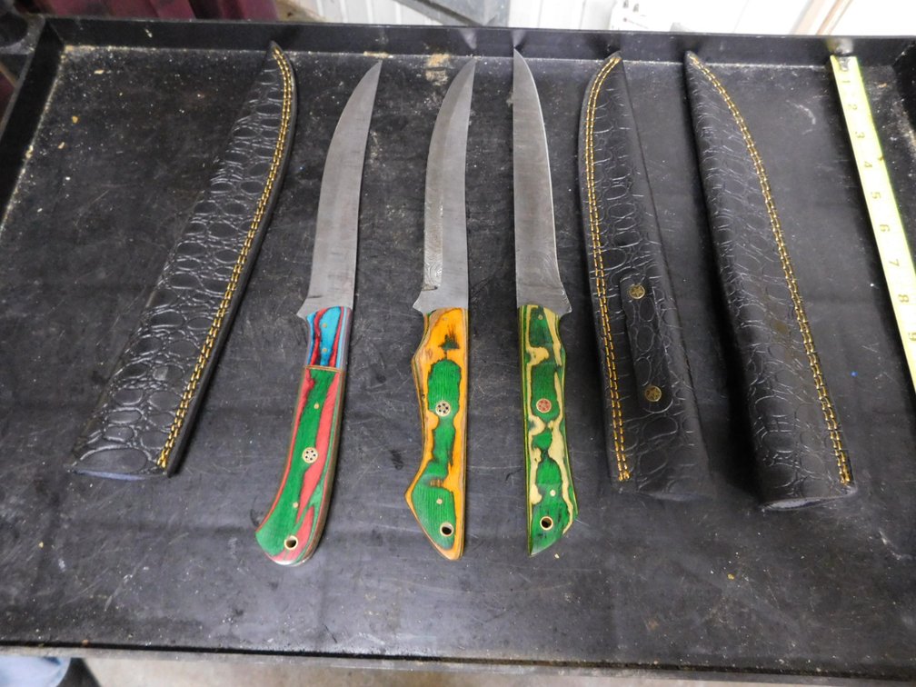 (3) Assorted Knives with Cases