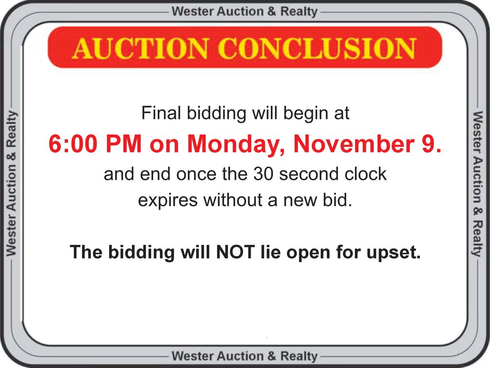 CONCLUSION OF BIDDING