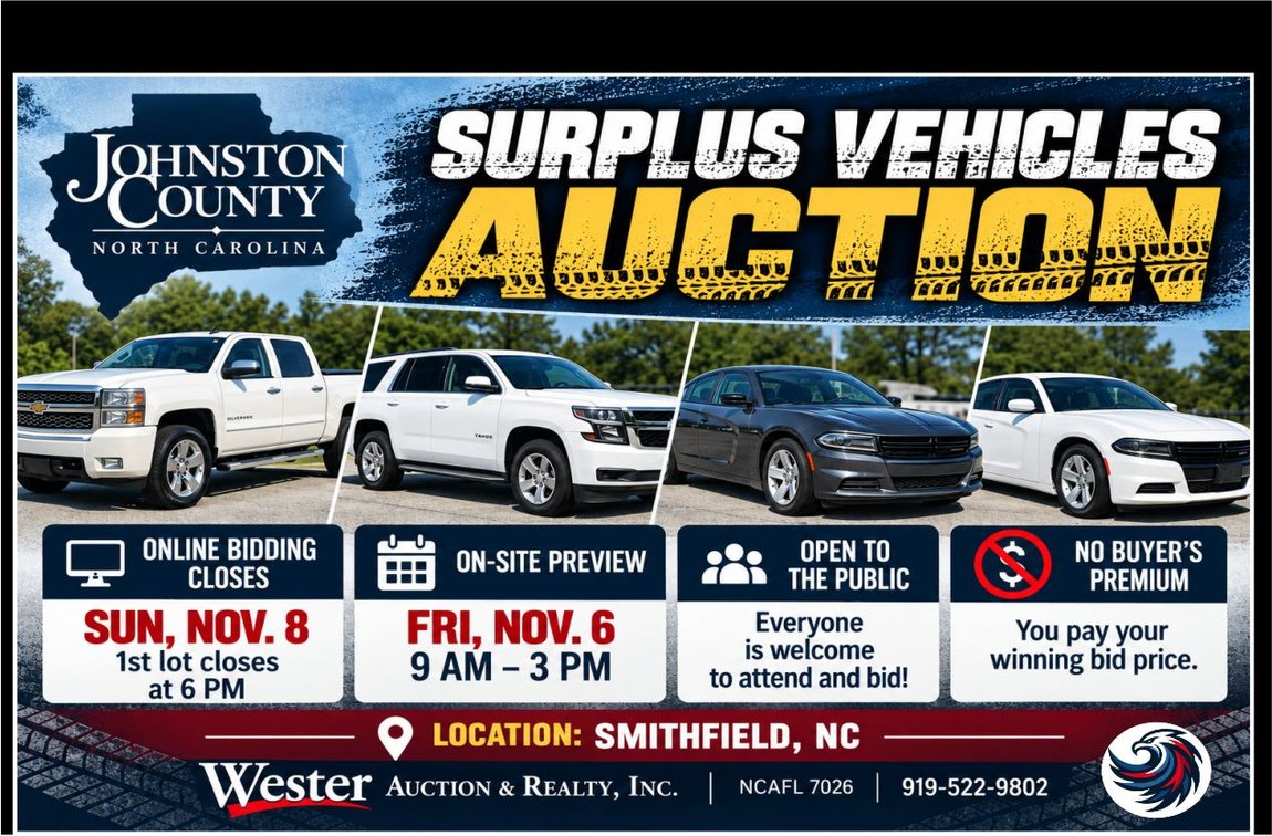 SURPLUS VEHICLES FROM JOHNSTON COUNTY