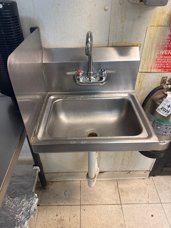 SS Hand Sink w/Splash Guard