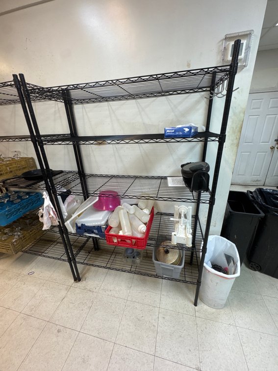 Black epoxy Wire Rack, 18x48x72