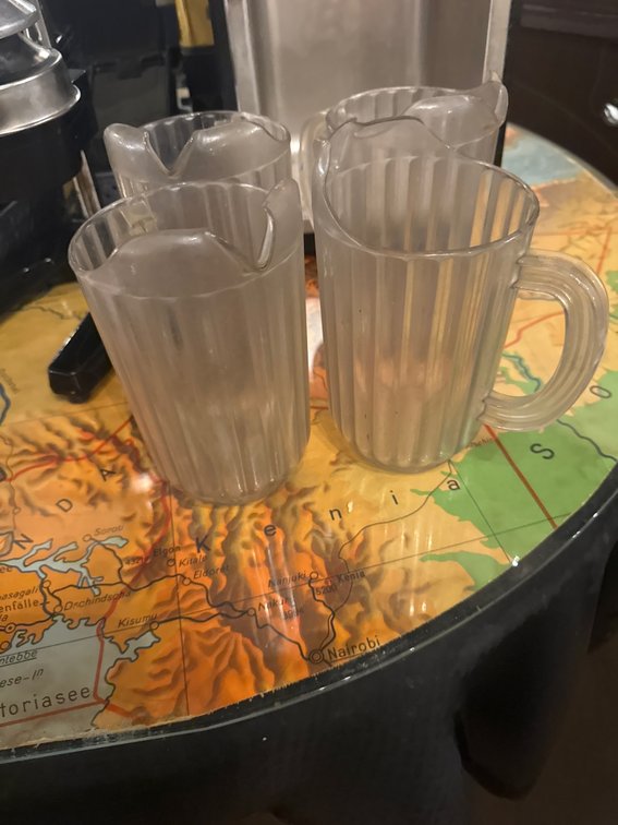 Clear Plastic Tea Pitchers (4)