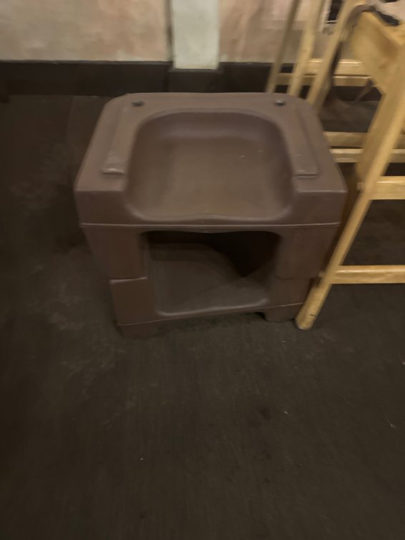 (2) Brown Plastic Booster Seats